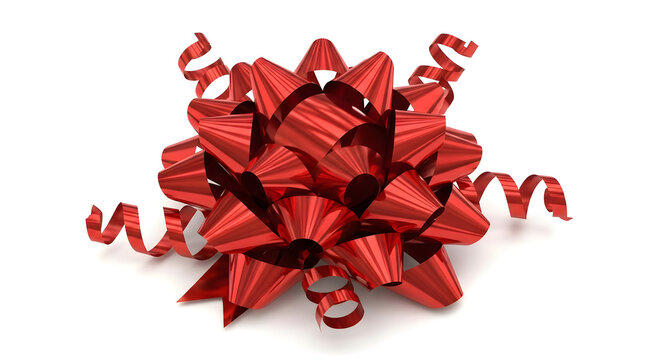 red ribbon on white background - Powered by Adobe