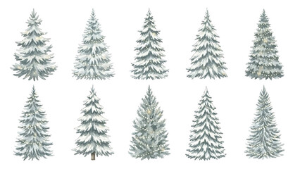 Obraz premium Beautiful winter holiday and forest nature elements pack.