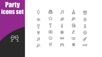 Party  icons set