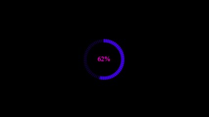 Dark circle clock displaying time with glitchy numbers perfect for digital art, technology concepts, scifi, and futuristic designs. 10 second countdown neon - Powered by Adobe