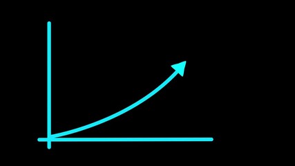 A glowing line chart upward trend financial growth data analytics business success blue neon stock market rising bars profit increase digital graph forecast strategy steady growth finance ... - Powered by Adobe