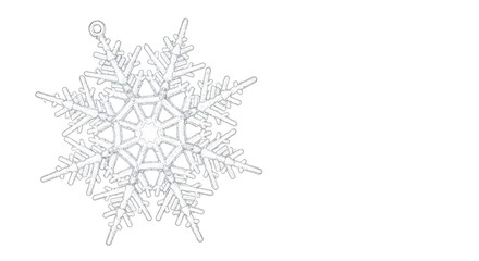 silver snowflake isolated on white background