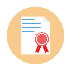 Certificate Icon Element For Design