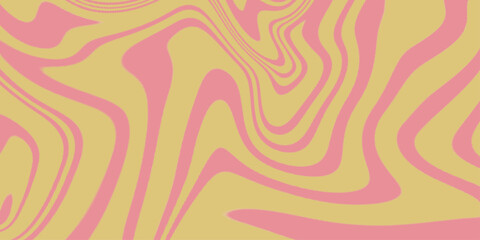 Psychedelic background with abstract, trippy patterns with melting and distorting lines. Abstract pink and light yellow background with hypnotic wavy lines pattern. Fresh and natural background .

