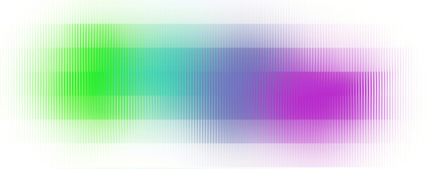 Multiple vertical rectangular panels, glass effect. Rainbow gradient in green, turquoise, blue and purple hues on a white background. Color system palette. Early-2000s digital vibe. multicolored spot