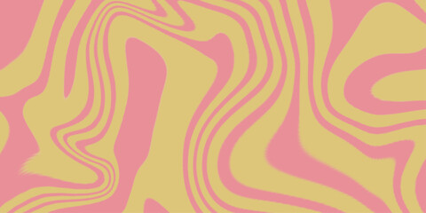 Psychedelic background with abstract, trippy patterns with melting and distorting lines. Abstract pink and light yellow background with hypnotic wavy lines pattern. Fresh and natural background .

