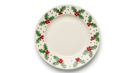 christmas wreath on white background