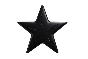 Obraz premium Black 3d star symbol representing rating, quality, success, and achievement with a modern matte finish design