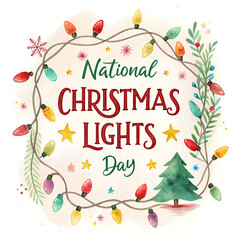 Magical Christmas Lights Celebration, Winter Night With Sparkling Holiday Lights, Festive Street Decorated With Christmas Lights, Bright Colorful Holiday Lights Glow In The Night, Christmas Outdoor