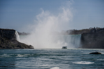 Boat Approaching Horseshoe Falls