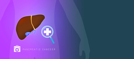 Pancreatitis and pancreatic cancer awareness concept for November  Awareness Month, early detection, patient support, medical research,  healthcare education vintage medical banner background.