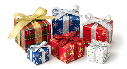 red gift box isolated on white background