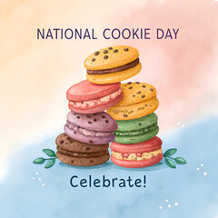 National Cookie Day Treats, Sweet Cookie Celebration, Fresh Baked Cookie Moments, Yummy Cookie Lover Vibes, Chocolate Chip Cookie Happiness