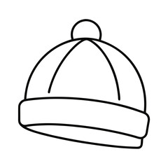 Winter Hat Outline