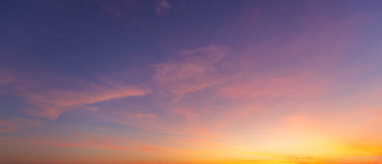 Twilight Clouds and Sky Backdrop,A beautiful sunset sky filled with soft pink, purple, and blue...