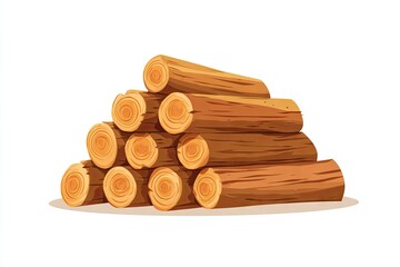 Stack of logs, pyramid shape