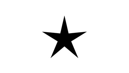 Single Black Star Outline Against a Dark, Minimalist Background