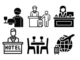 Collection of Icon sets for business and Hospitality Business HOTEL Hospital Clinic and Stock Market  and Reports 