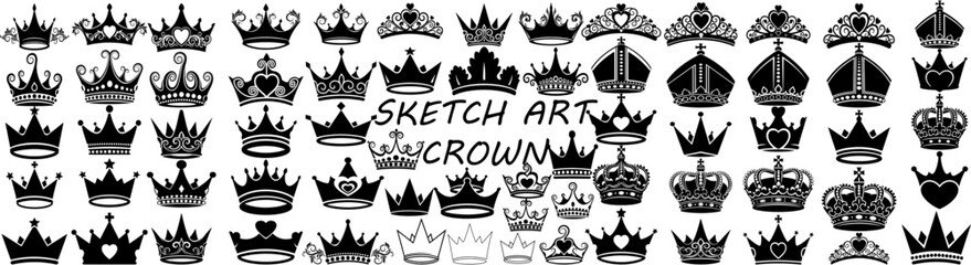 Collection of cartoon reindeer faces and antlers with various accessories on a white background