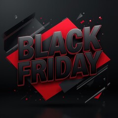 Black Friday Sale 3D Text Design background image