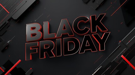 Black Friday Sale 3D Text Design background image