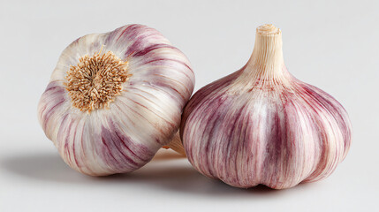 Purple garlic heads, Whole garlic with violet skin