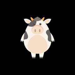 Vector cow illustration.