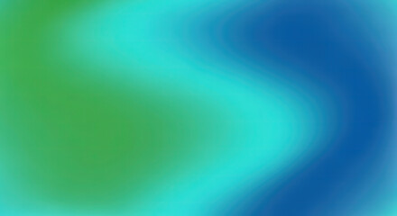 Fototapeta premium Fluid waves of serene green, vibrant cyan, and deep blue blend harmoniously in this elegant, blurred abstract gradient, evoking peace.