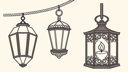 Charming vintage lantern collection creates a warm, inviting ambiance perfect for home decor, holiday celebrations, and adding a touch of rustic elegance