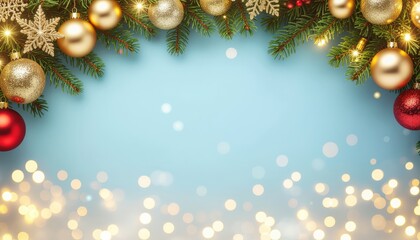 Festive christmas decorations holiday celebration digital background sparkling lights cheerful atmosphere colorful ornaments joyful season creative design