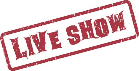 Dynamic Live Show Stamp Highlighting Engaging Performances and Entertainment Events