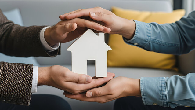 Real estate agents offering protection to new homeowners, secure your family's future with our trusted services, let us guide you home to your dream house today