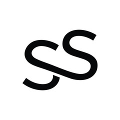 Initial letter SS san serif font logo design inspiration