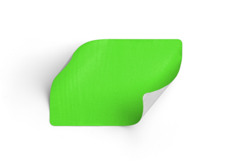 Green Sticker with Heavy Curl