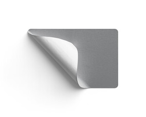 Grey Sticker Curling from Bottom Left