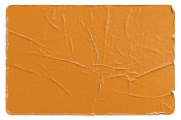Orange Sticker with Damaged Edges