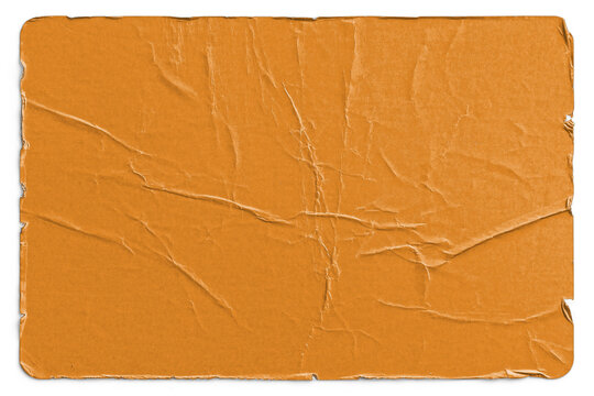 Orange Sticker with Damaged Edges