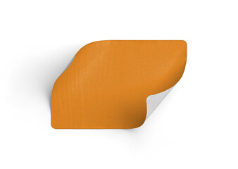 Orange Sticker with Heavy Curl