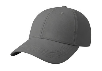 Fototapeta premium Plain dark gray baseball cap on black background