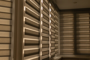 Closed Window Blinds with Sunlight