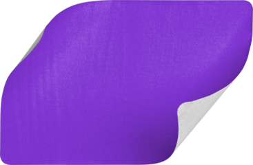 Purple Sticker with Heavy Curl isolated on transparent background