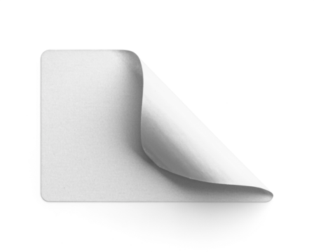 White Paper Sticker with Torn Curl