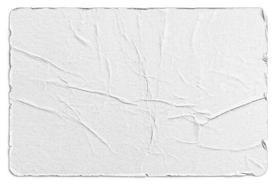 White Sticker with Damaged Edges