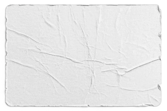 White Sticker with Damaged Edges