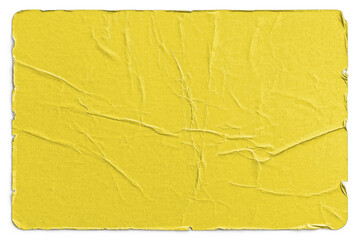 Yellow Sticker with Damaged Edges