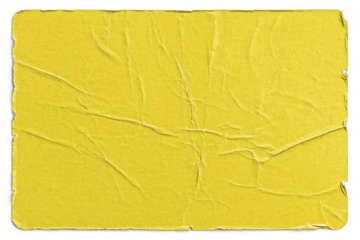 Yellow Sticker with Damaged Edges