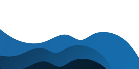White abstract banner, blue stripe in the form of a wave. Modern creative trendy design in vector illustration