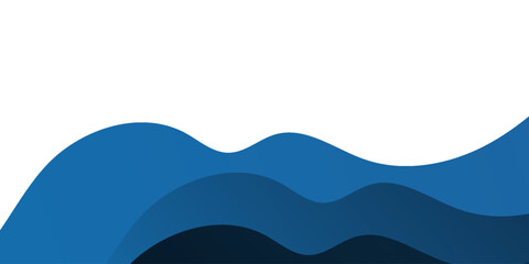 White abstract banner, blue stripe in the form of a wave. Suit for banner, web, brochure, pamflet and presentation