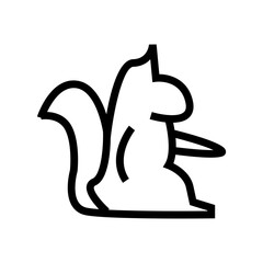 hand drawn vector illustration of an squirrel