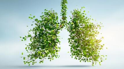 Fototapeta premium Symbolic Lungs of Greenery Promoting Pure Oxygen and Wellness